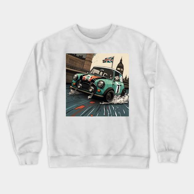 Classic Italian London Print Crewneck Sweatshirt by SynchroDesign